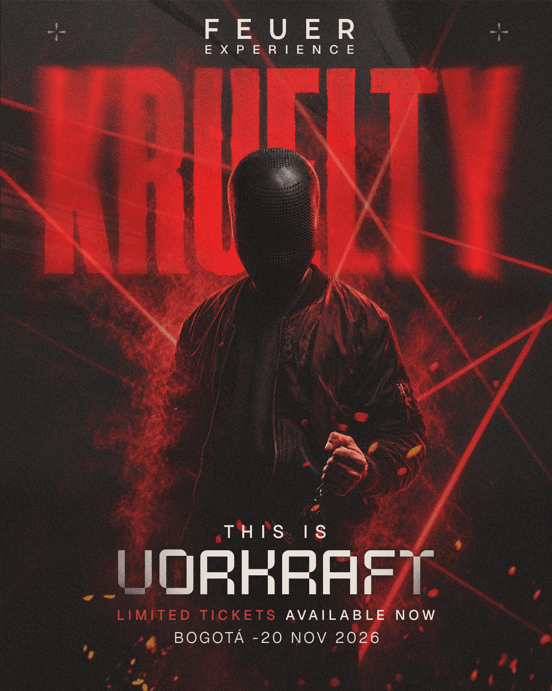 Flyer de Kruelty x Feuer Experience