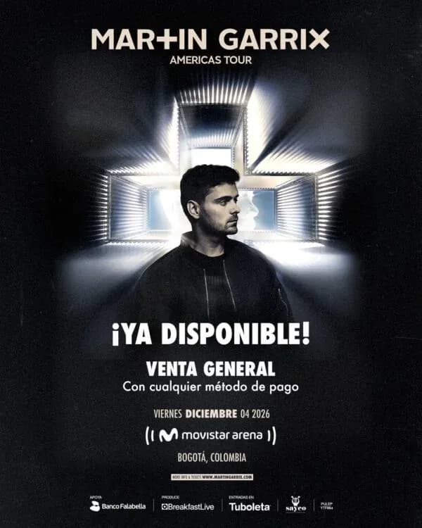 Flyer de Martin Garrix Bogotá